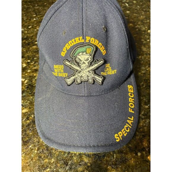 Rapid Dominance Special Forces Men's Blue Cap Adjustable Embroidered Hat - Picture 2 of 8